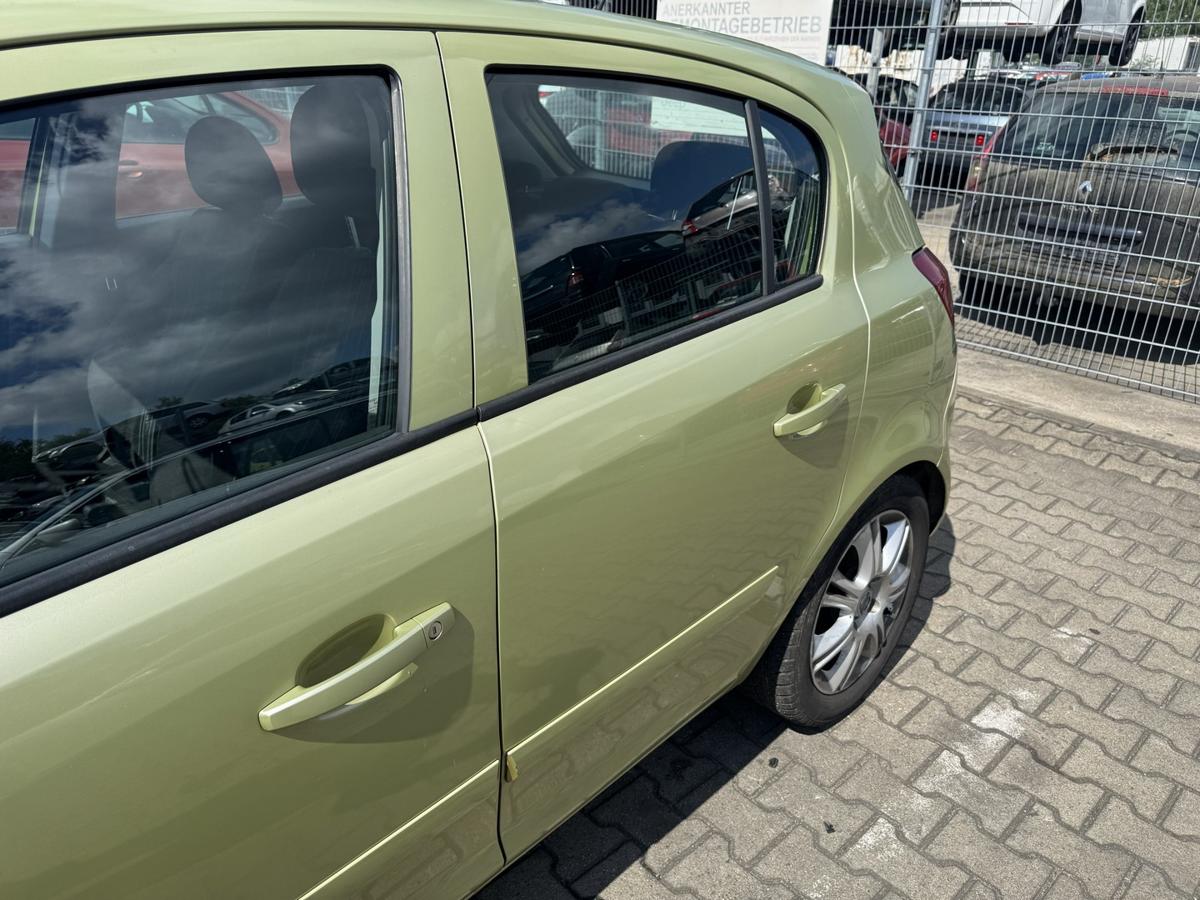 Opel Corsa D original T&uuml;r hinten links Z30E Green Tea Metallic Rohbau Bj.2006
